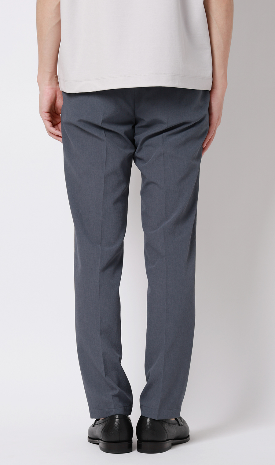 スタイリッシュスラックス【超軽量】【セットアップ着用可】【裾上げ済み】 ブルー M