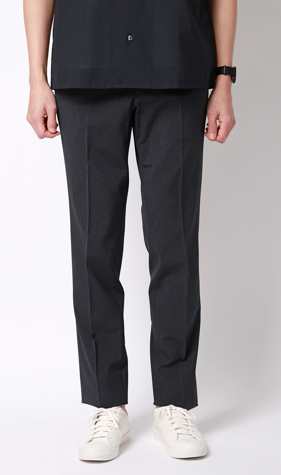 スタイリッシュスラックス【ウォッシャブル】【乾燥機OK】【セットアップ着用可】 ネイビー 76cm