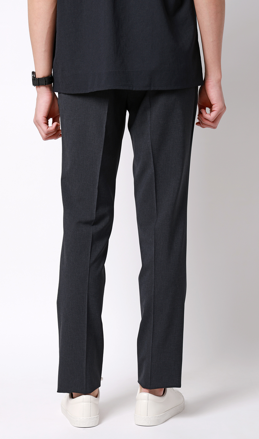 スタイリッシュスラックス【ウォッシャブル】【乾燥機OK】【セットアップ着用可】 ネイビー 76cm