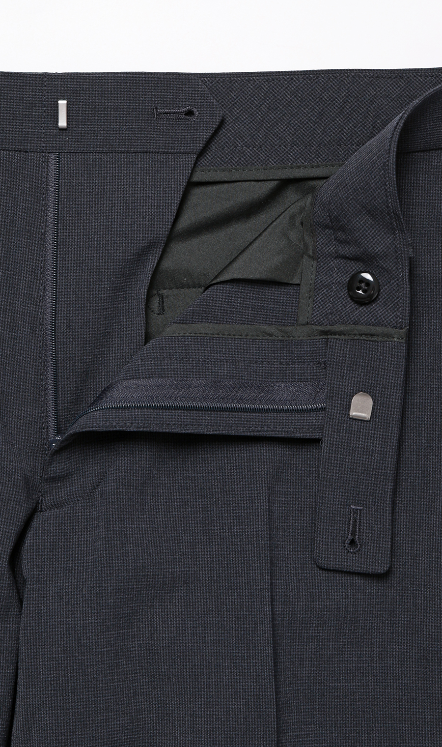 スタイリッシュスラックス【ウォッシャブル】【乾燥機OK】【セットアップ着用可】 ネイビー 76cm