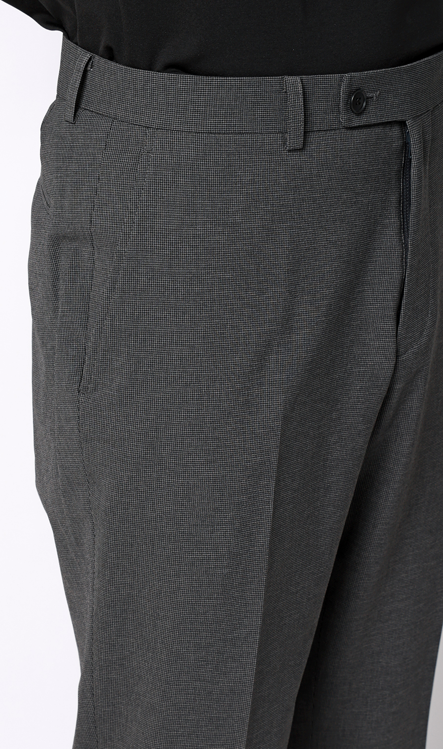 スタイリッシュスラックス【ウォッシャブル】【乾燥機OK】【セットアップ着用可】 チャコール 76cm