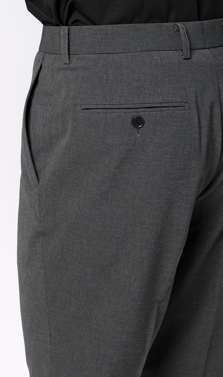 スタイリッシュスラックス【ウォッシャブル】【乾燥機OK】【セットアップ着用可】 チャコール 76cm