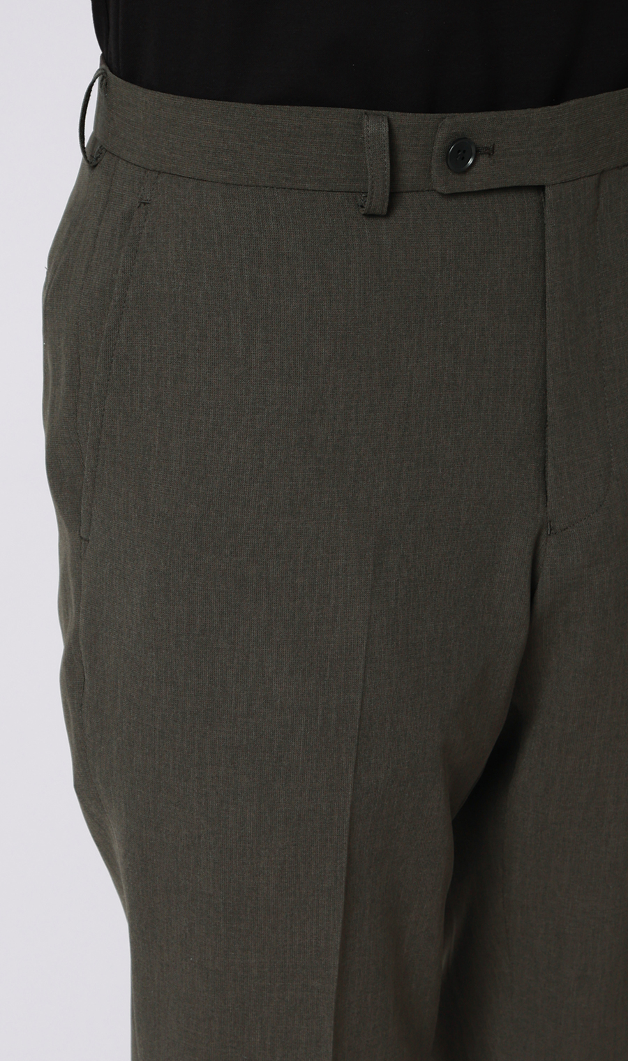 スタイリッシュスラックス【ウォッシャブル】【乾燥機OK】【セットアップ着用可】 カーキ 76cm