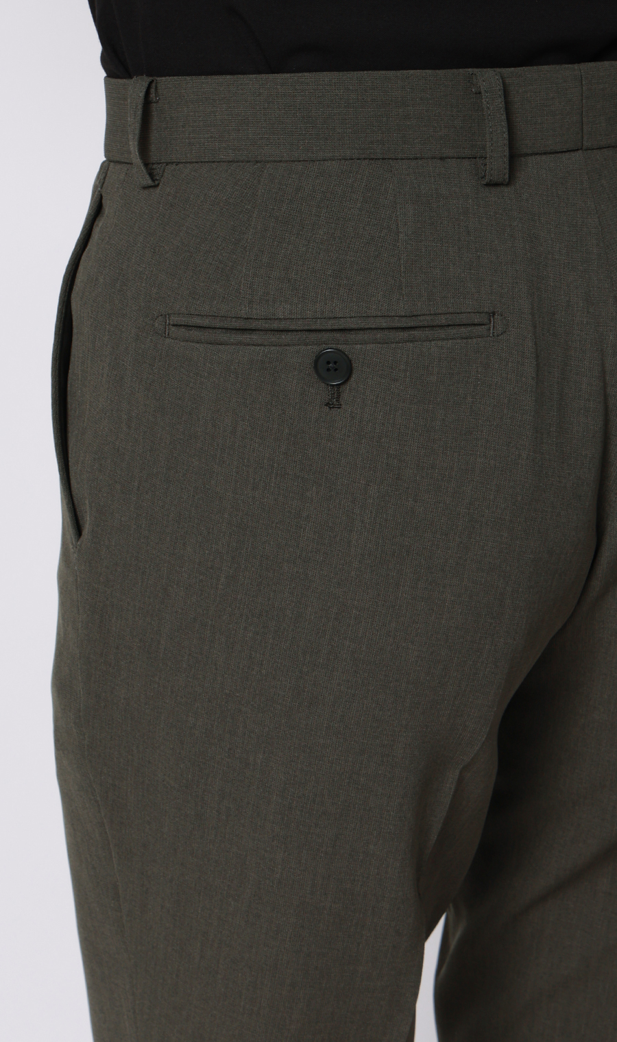 スタイリッシュスラックス【ウォッシャブル】【乾燥機OK】【セットアップ着用可】 カーキ 76cm