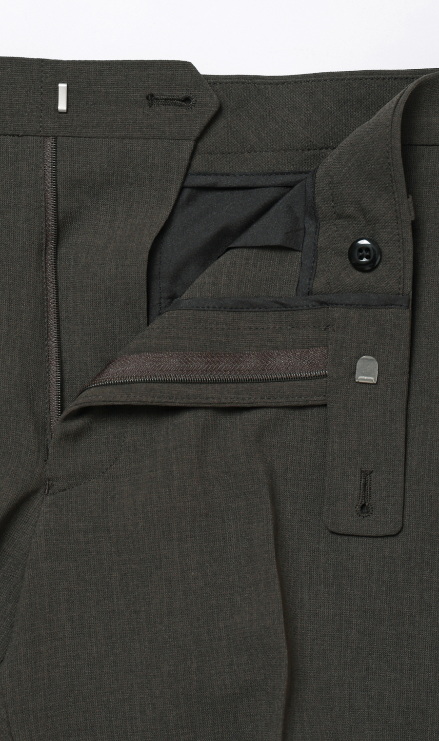 スタイリッシュスラックス【ウォッシャブル】【乾燥機OK】【セットアップ着用可】 カーキ 76cm