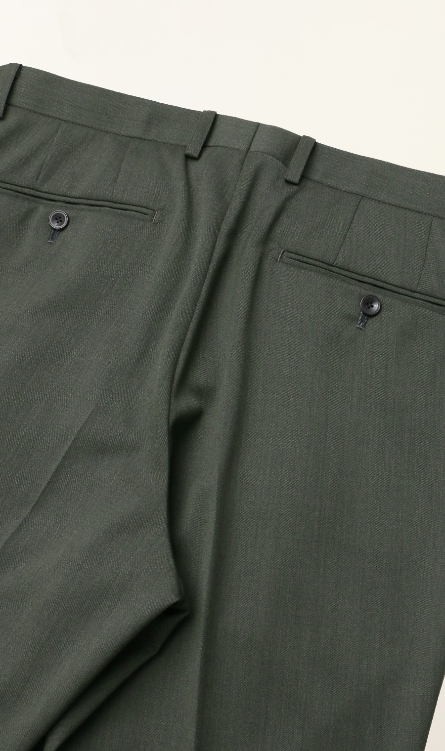 ワンプリーツテーパードパンツ【セットアップ着用可】 グリーン S