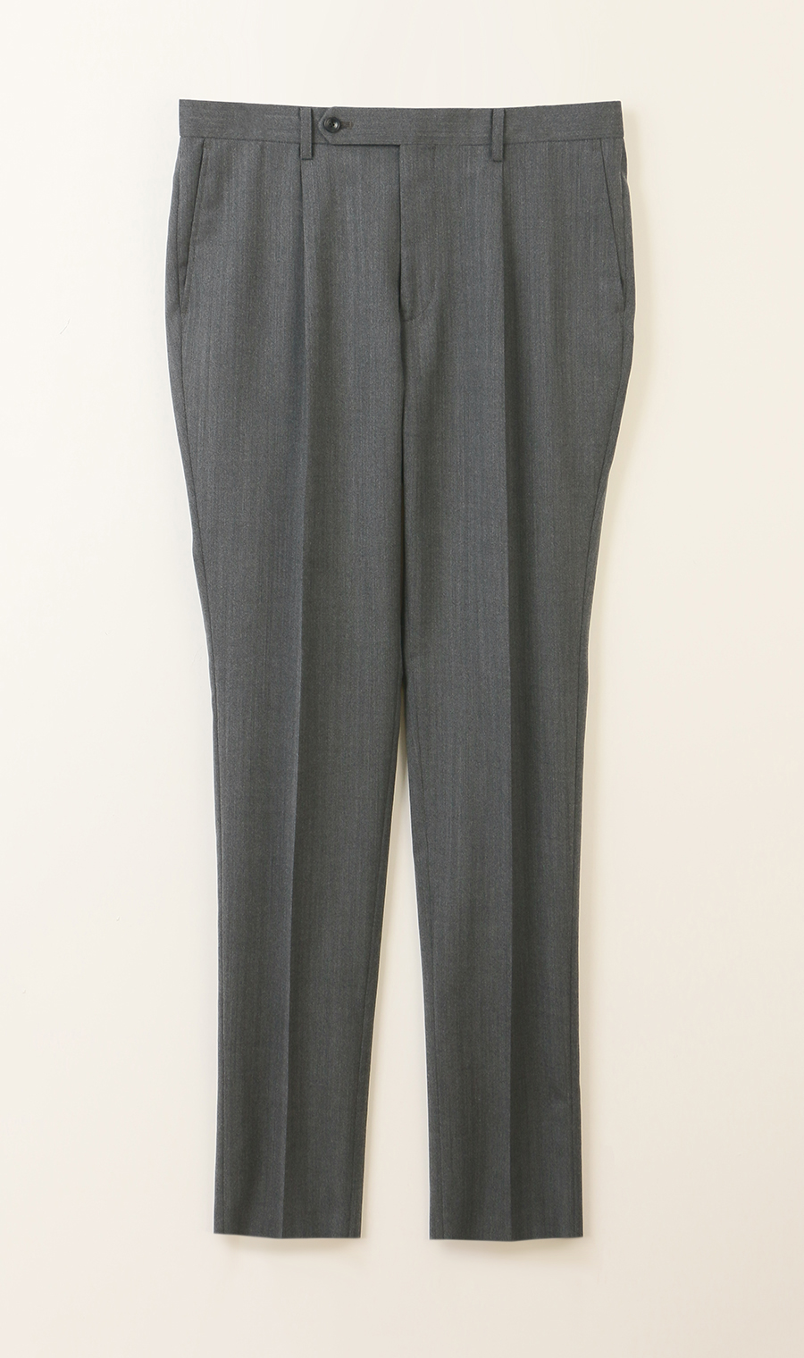 ワンプリーツテーパードパンツ【セットアップ着用可】 グレー S