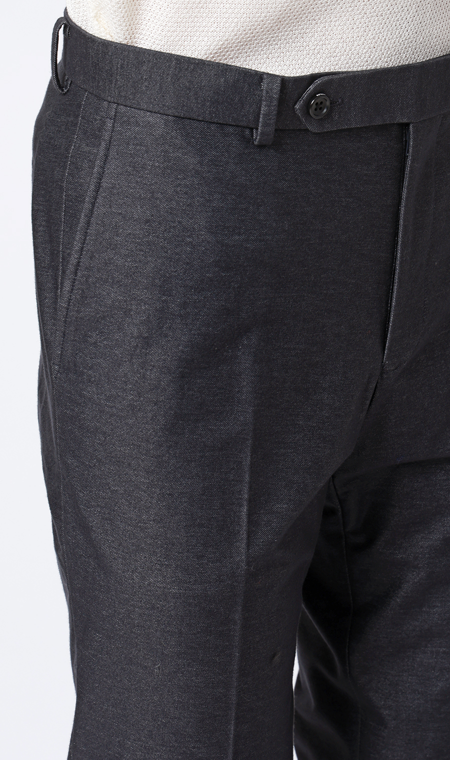 ノープリーツテーパードパンツ【セットアップ着用可】 ネイビー S