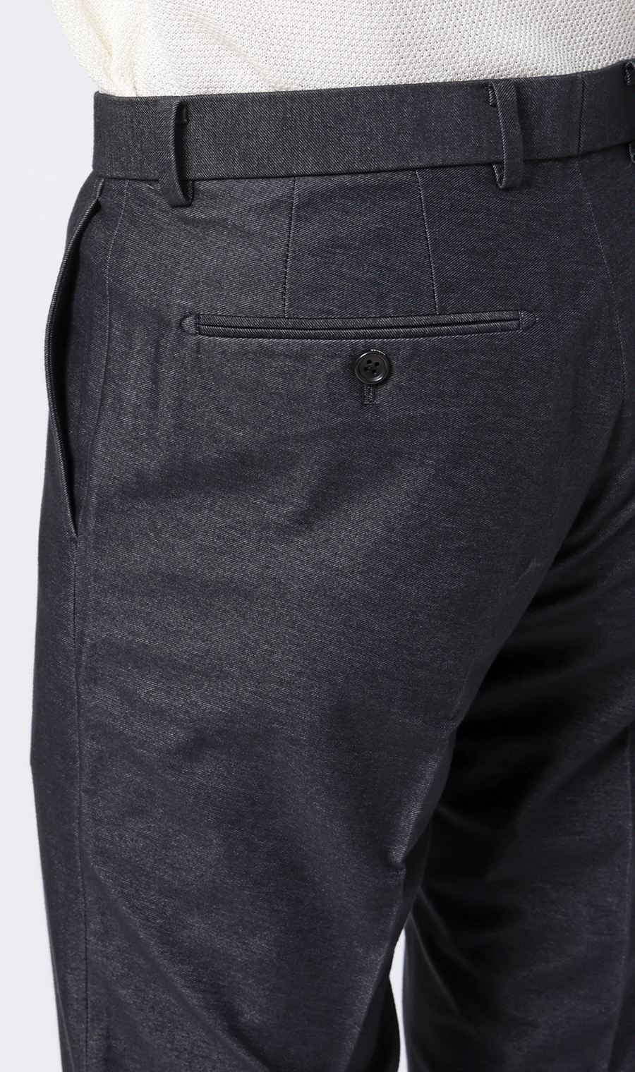 ノープリーツテーパードパンツ【セットアップ着用可】 ネイビー S