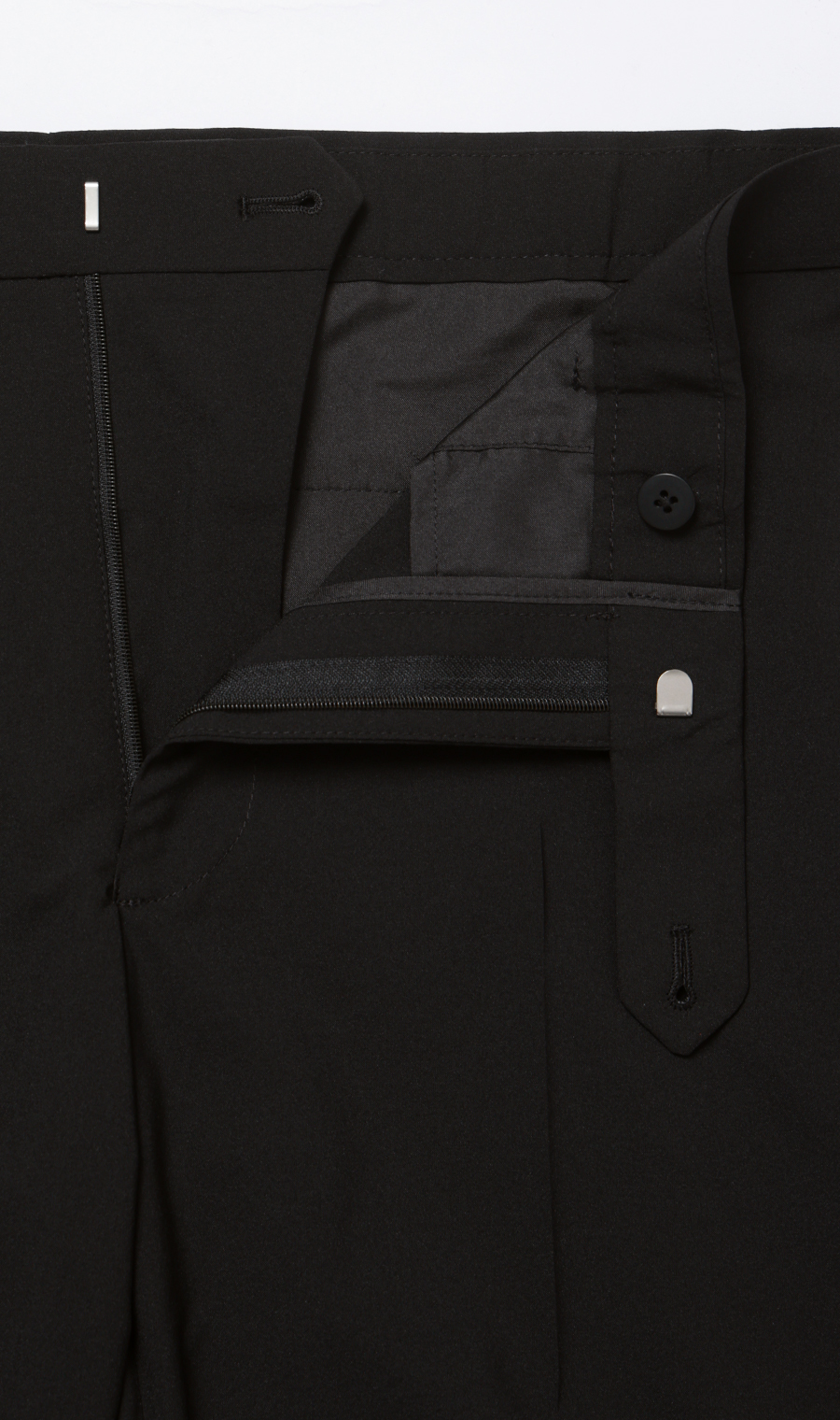 ノープリーツテーパードパンツ【セットアップ着用可】 ブラック S