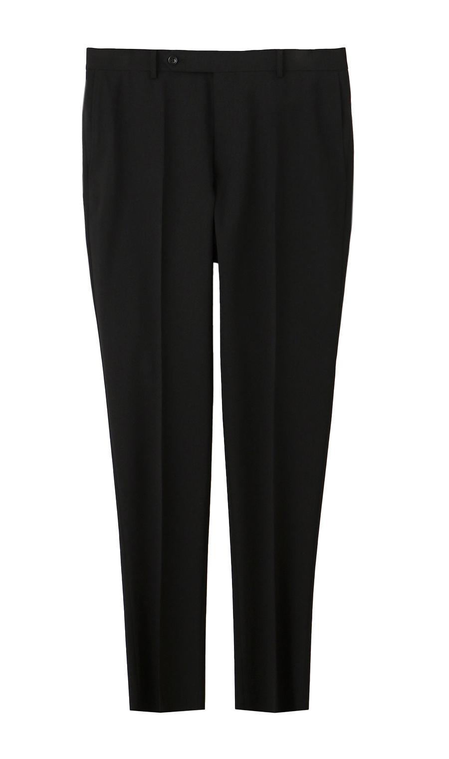 ノープリーツテーパードパンツ【セットアップ着用可】 ブラック S