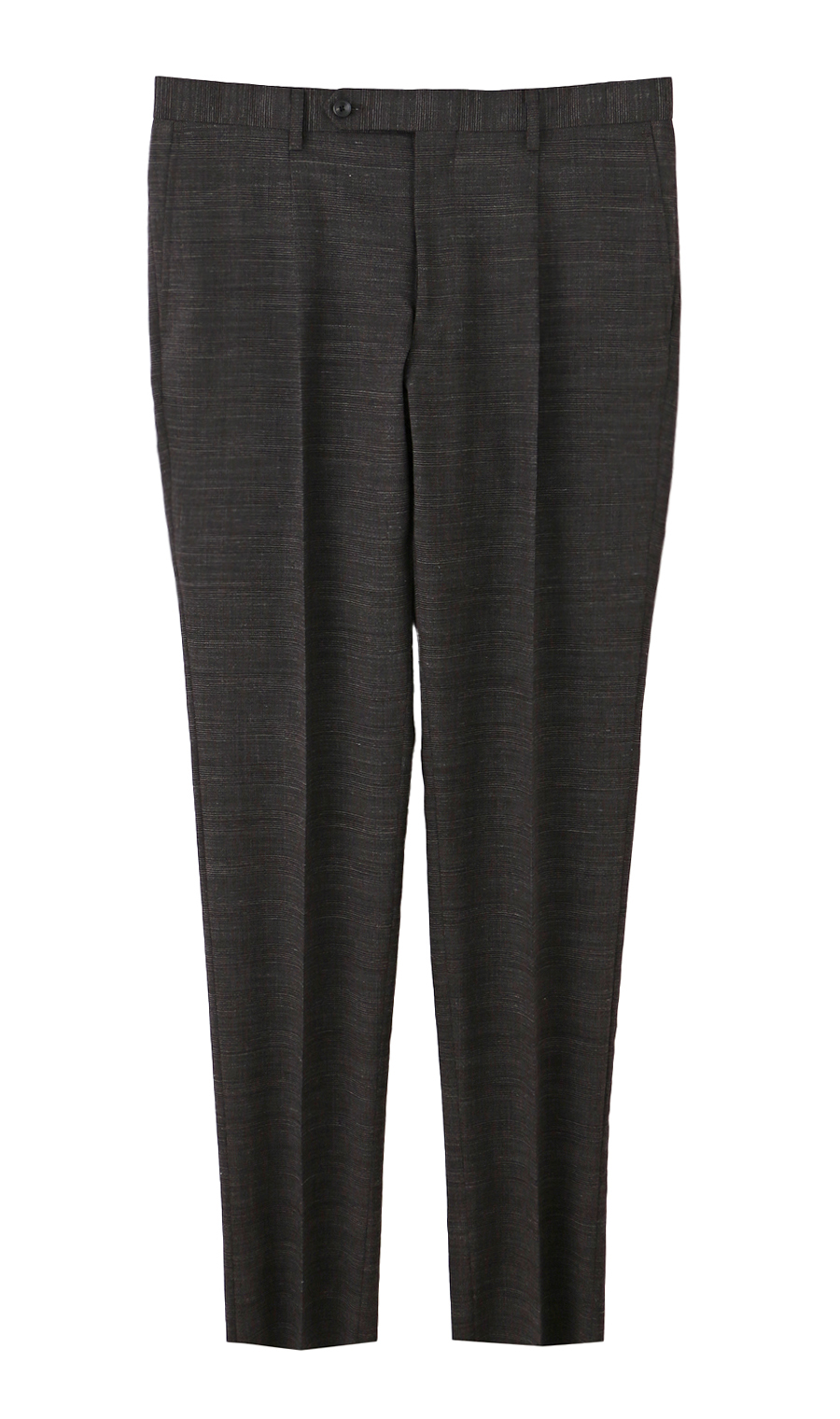 ワンプリーツテーパードパンツ【セットアップ着用可】 ブラウン S