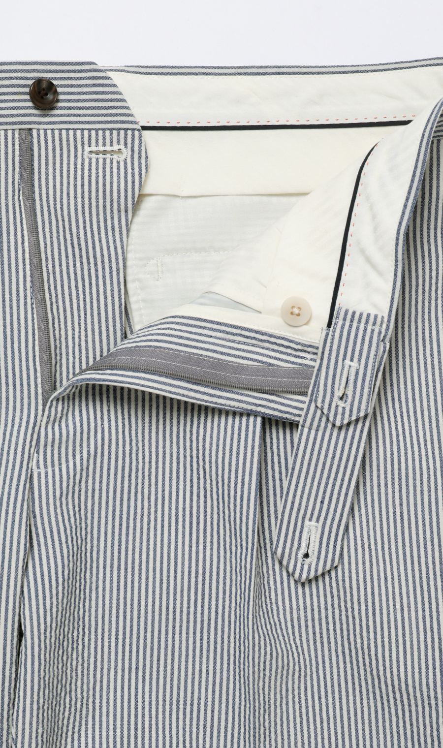 ワンプリーツテーパードパンツ【セットアップ着用可】 ブルー S