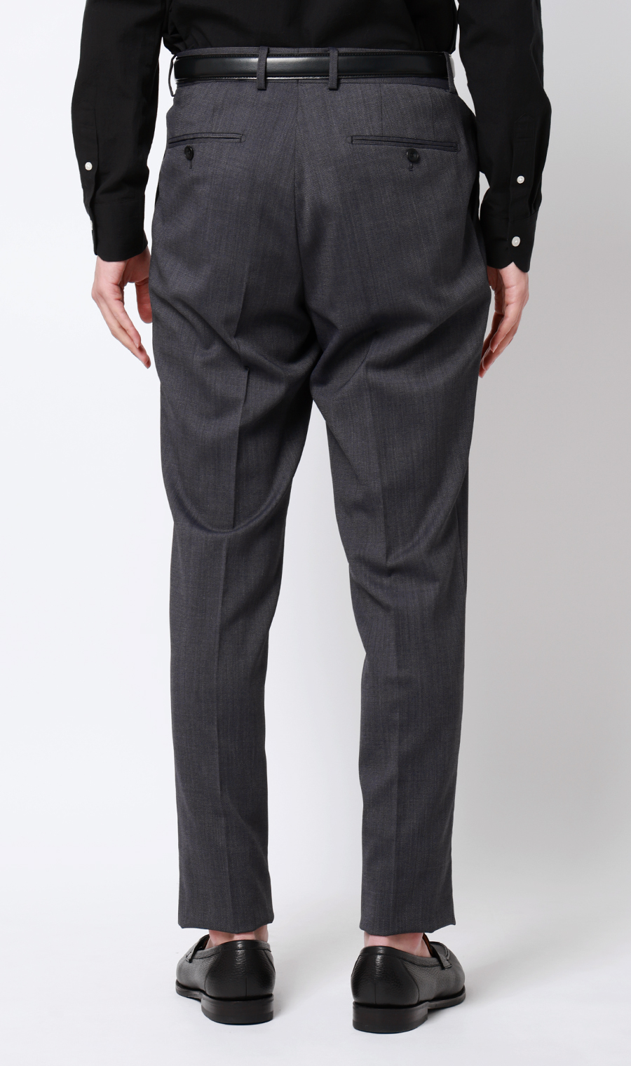 ワンプリーツテーパードパンツ【セットアップ着用可】 グレー S