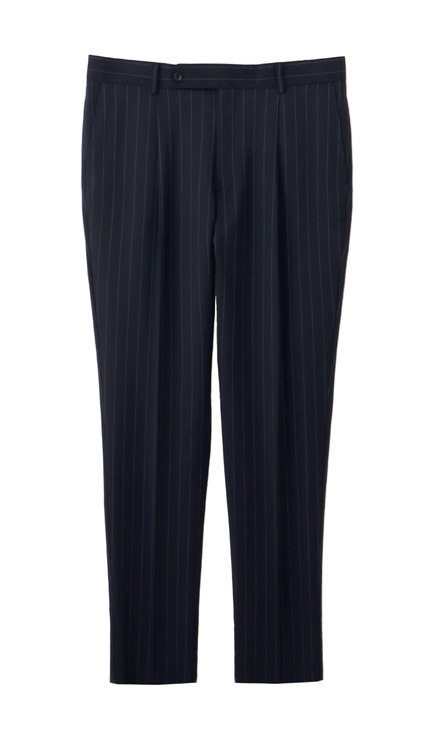 ワンプリーツテーパードパンツ【セットアップ着用可】 ネイビー S