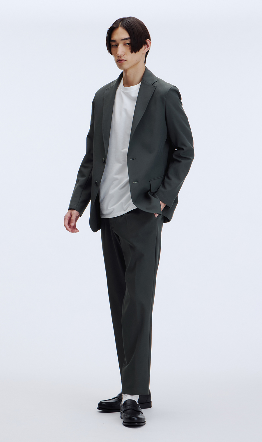 ゼロプレッシャースーツ【スラックス】【セットアップ着用可】【裾上げ済み】 チャコール 76cm