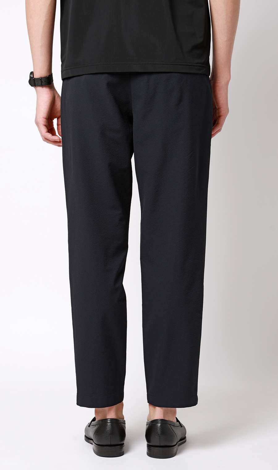 ゼロプレッシャースーツ【スラックス】【シアサッカー】【セットアップ着用可】【裾上げ済み】 ネイビー 76cm