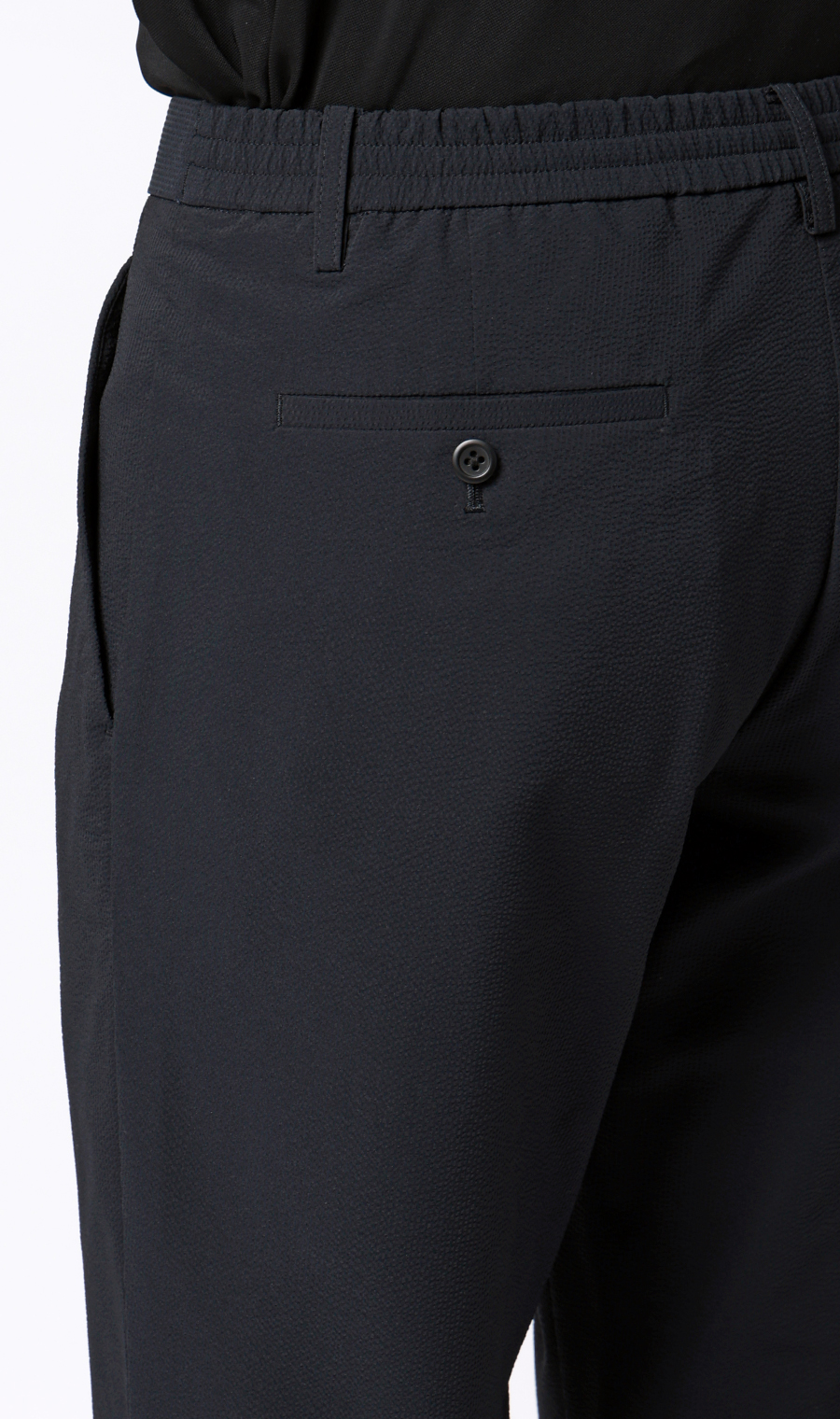 ゼロプレッシャースーツ【スラックス】【シアサッカー】【セットアップ着用可】【裾上げ済み】 ネイビー 76cm