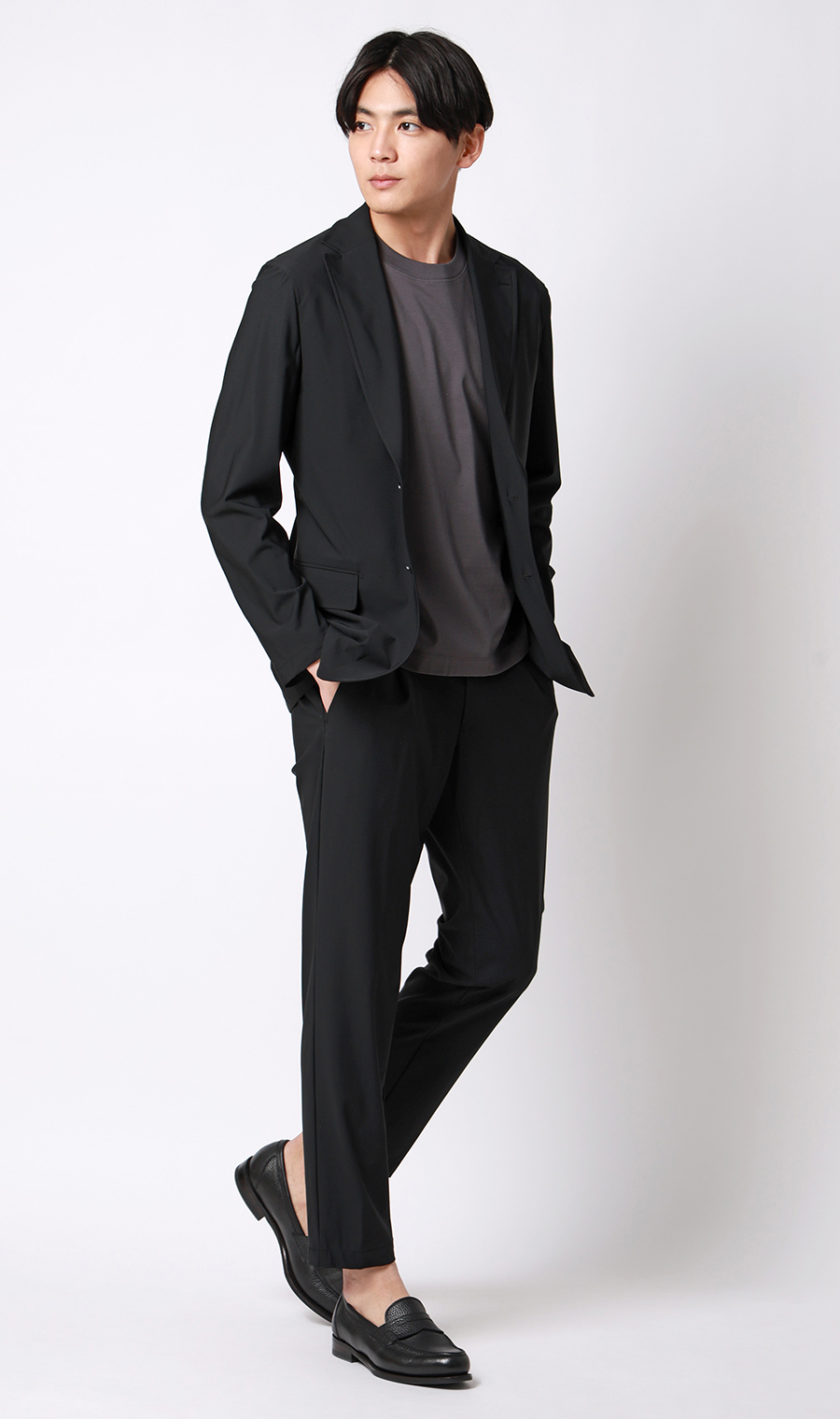 ゼロプレッシャースーツ【スラックス】【2WAYストレッチ】【セットアップ着用可】【裾上げ済み】 ブラック 76cm