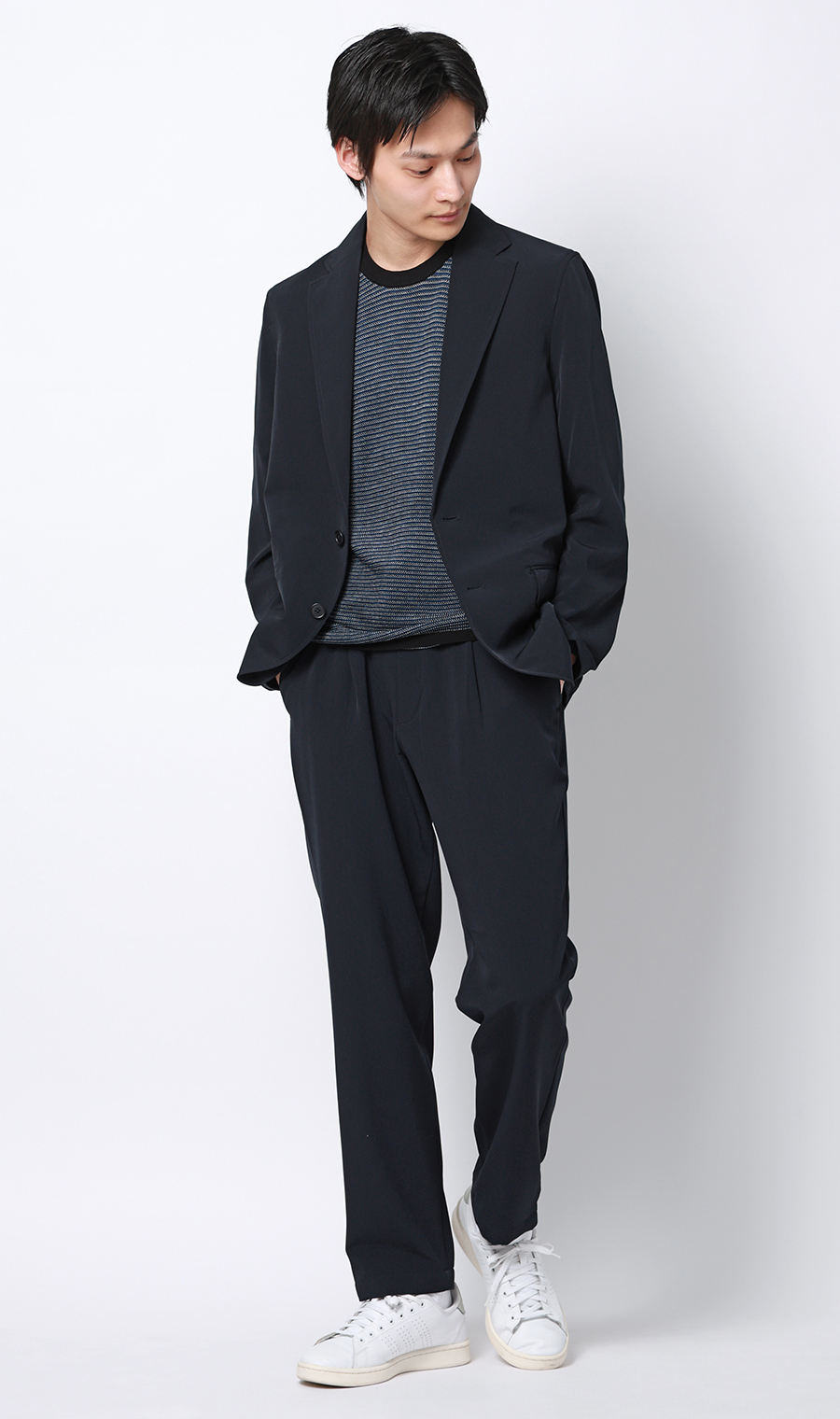 ゼロプレッシャースーツ【スラックス】【セットアップ着用可】【裾上げ済み】 ネイビー 76cm