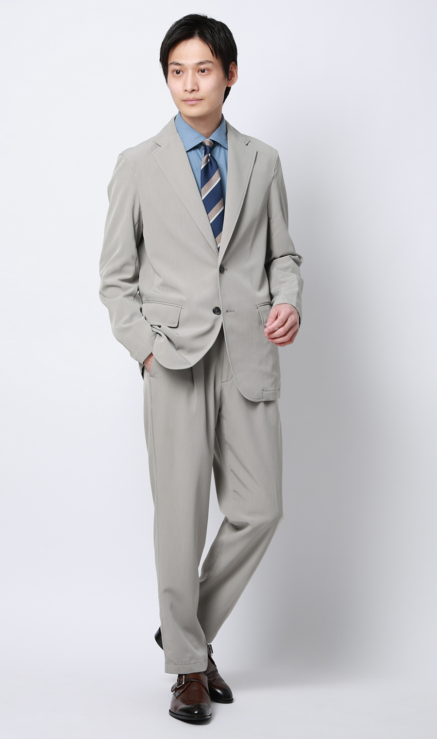 ゼロプレッシャースーツ【スラックス】【セットアップ着用可】【裾上げ済み】 グレージュ 76cm