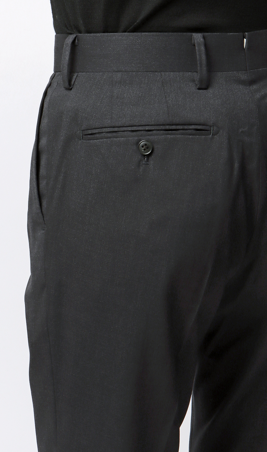 プレミアムスタイリッシュスラックス【ツータック】 チャコール 79cm