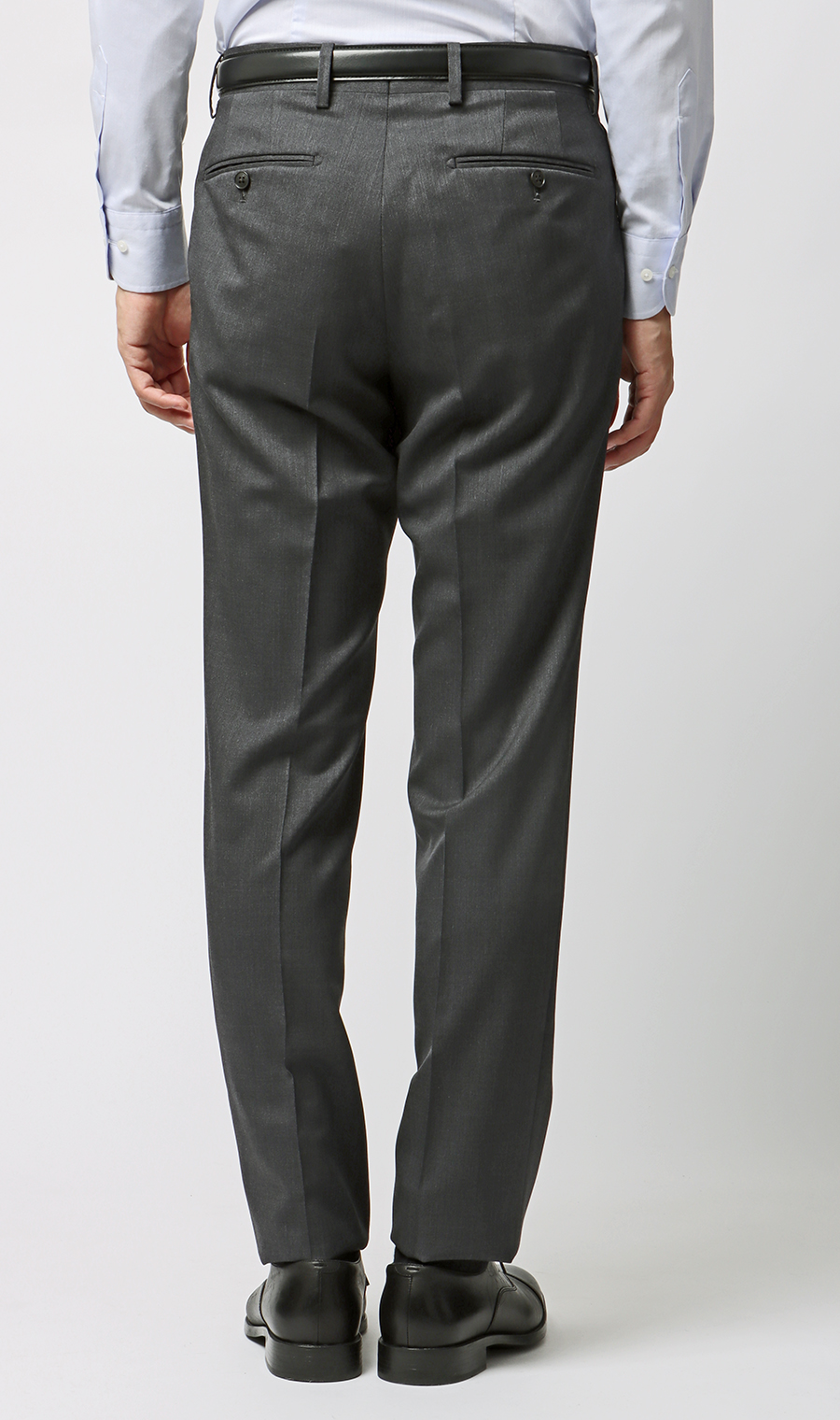 プレミアムスタイリッシュスラックス【ツータック】 グレー 85cm