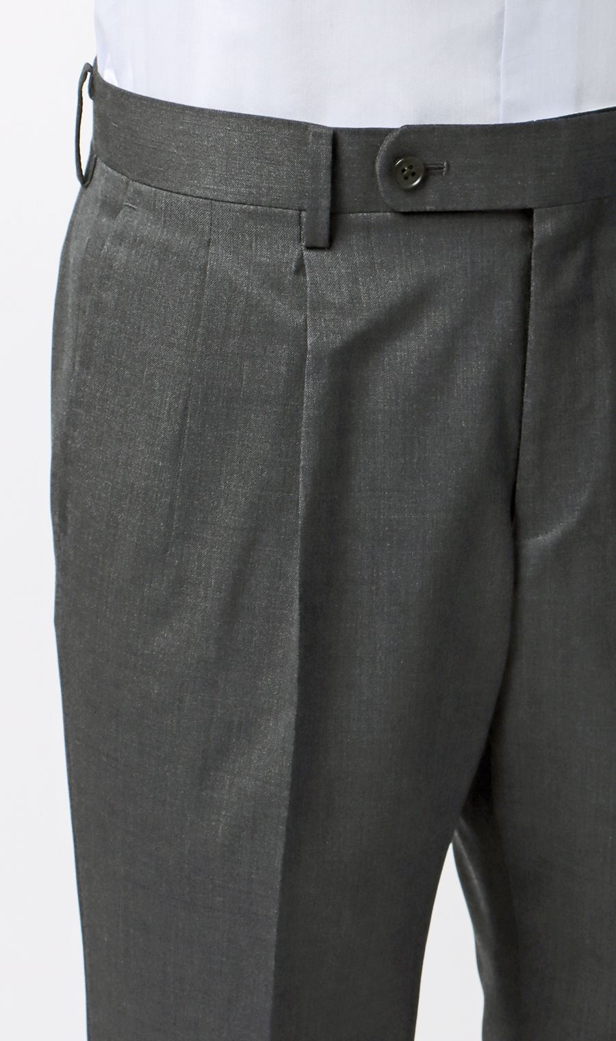 プレミアムスタイリッシュスラックス【ツータック】 グレー 79cm