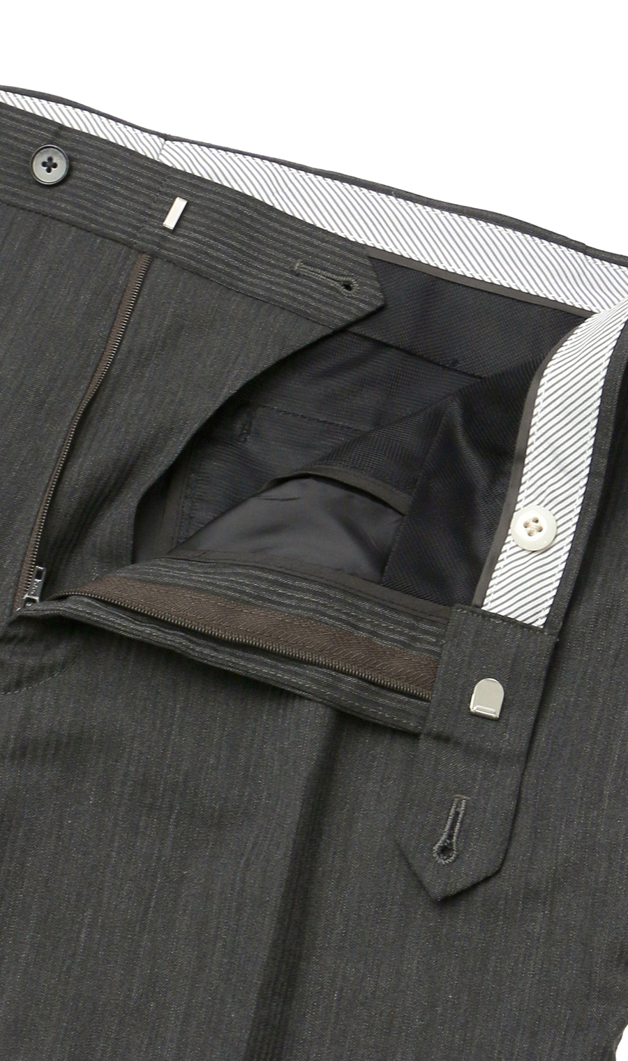 スタイリッシュスラックス【ノータック】【SOACOOL】 チャコール 76cm