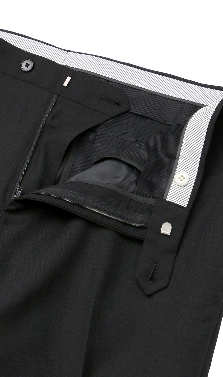 スタイリッシュスラックス【ノータック】【SOACOOL】 ブラック 76cm