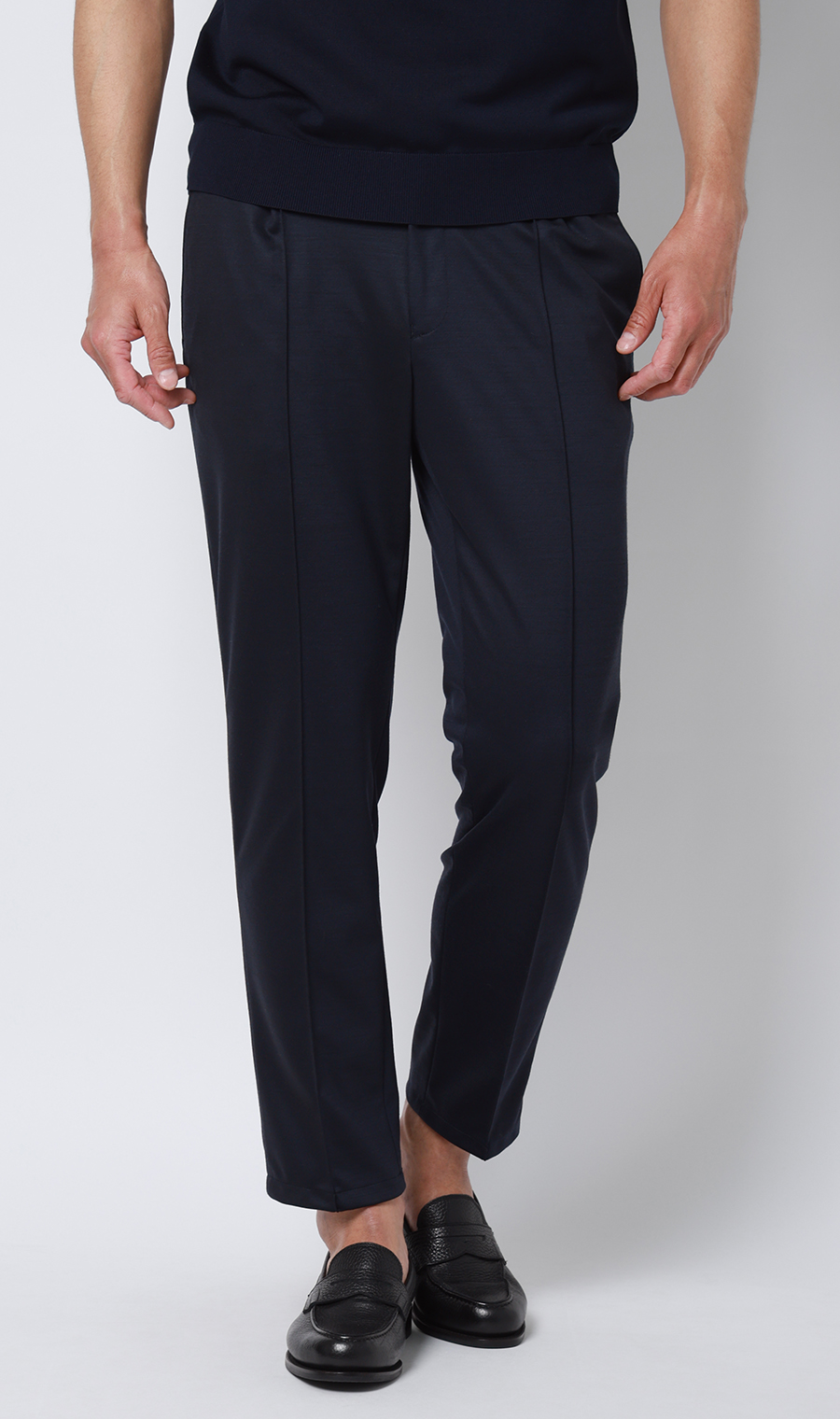 ニットパンツ【KNIT TROUSERS】【TOGA MODEL】【TOGA PANTS】【2026年モデル】【裾上げ済み】 ネイビー 76cm