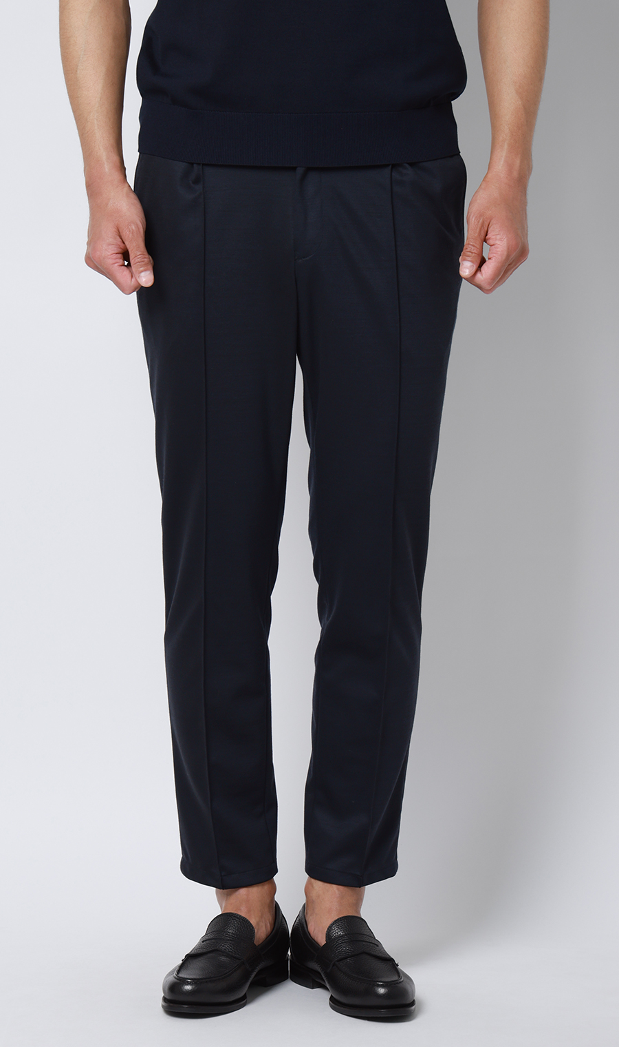 ニットパンツ【KNIT TROUSERS】【TOGA MODEL】【TOGA PANTS】【2026年モデル】【裾上げ済み】 ネイビー 76cm