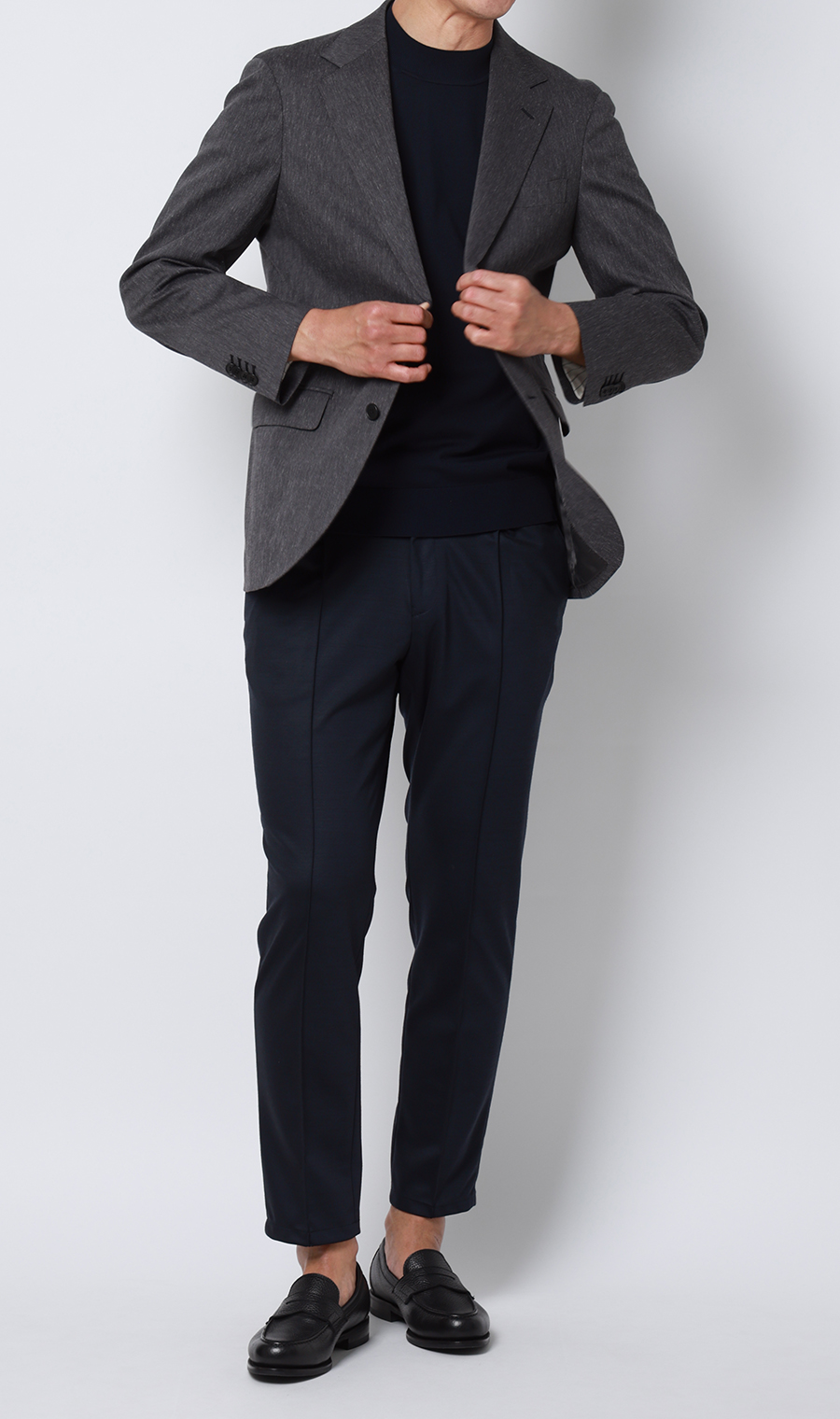 ニットパンツ【KNIT TROUSERS】【TOGA MODEL】【TOGA PANTS】【2026年モデル】【裾上げ済み】 ネイビー 76cm