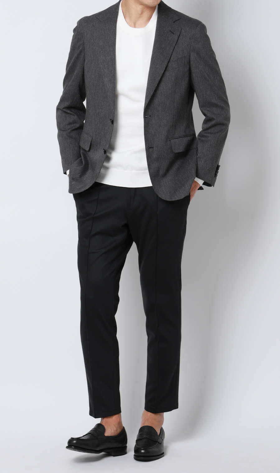 ニットパンツ【KNIT TROUSERS】【TOGA MODEL】【TOGA PANTS】【2026年モデル】【裾上げ済み】 ブラック 76cm