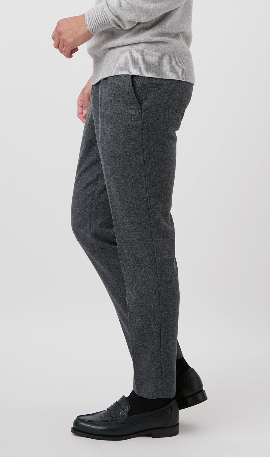10/30販売開始|フランネルストレッチパンツ【TOGA PANTS】【2026年モデル】【FINAL EDITION】【裾上げ済み】 チャコール 88cm