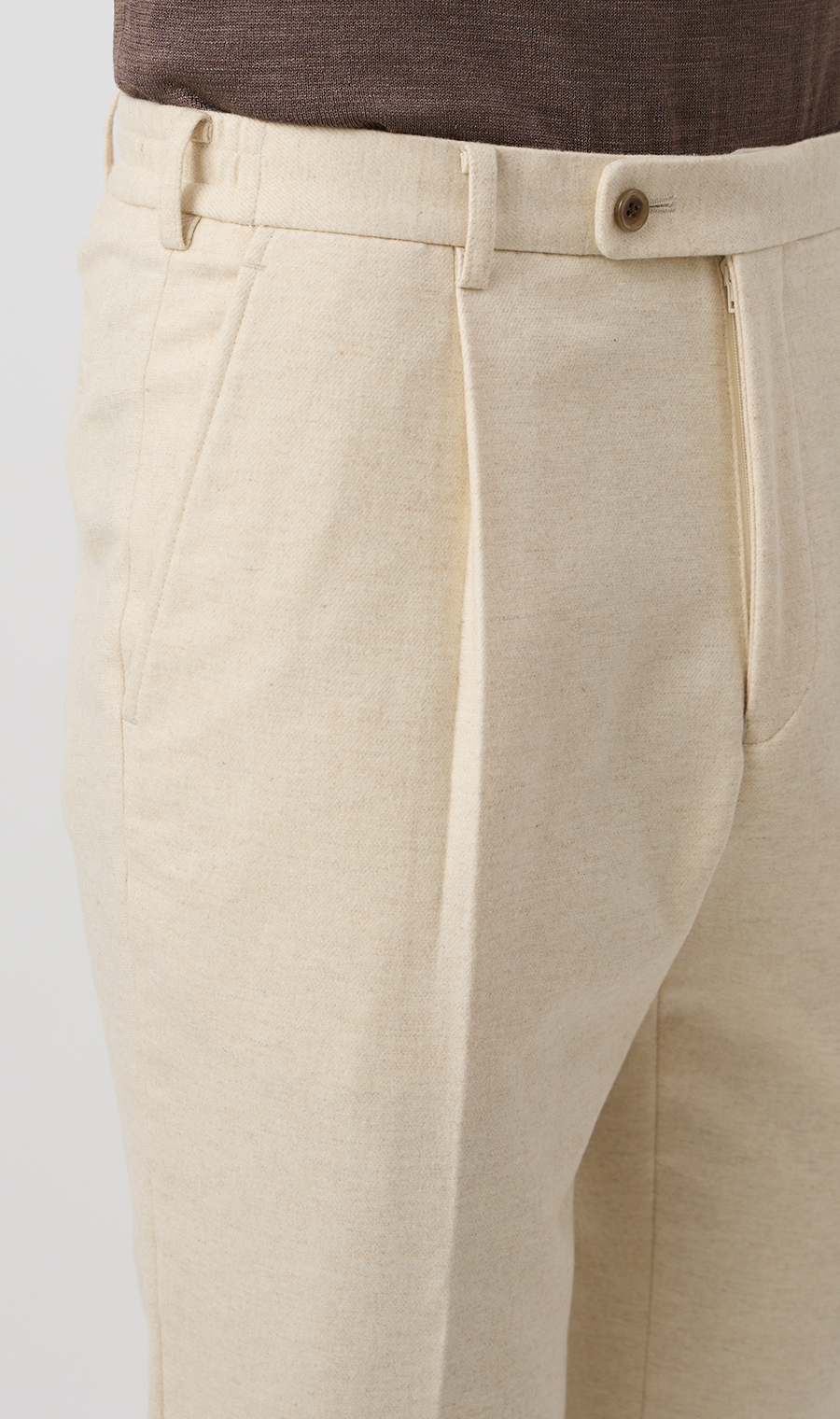 10/30販売開始|フランネルストレッチパンツ【TOGA PANTS】【2026年モデル】【FINAL EDITION】【裾上げ済み】 ベージュ 76cm