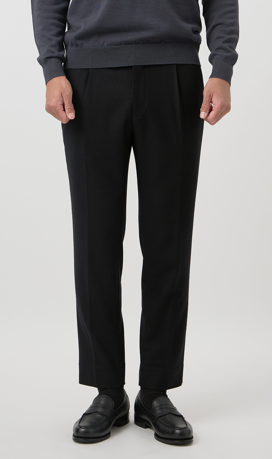10/30販売開始|フランネルストレッチパンツ【TOGA PANTS】【2026年モデル】【FINAL EDITION】【裾上げ済み】 ブラック 76cm