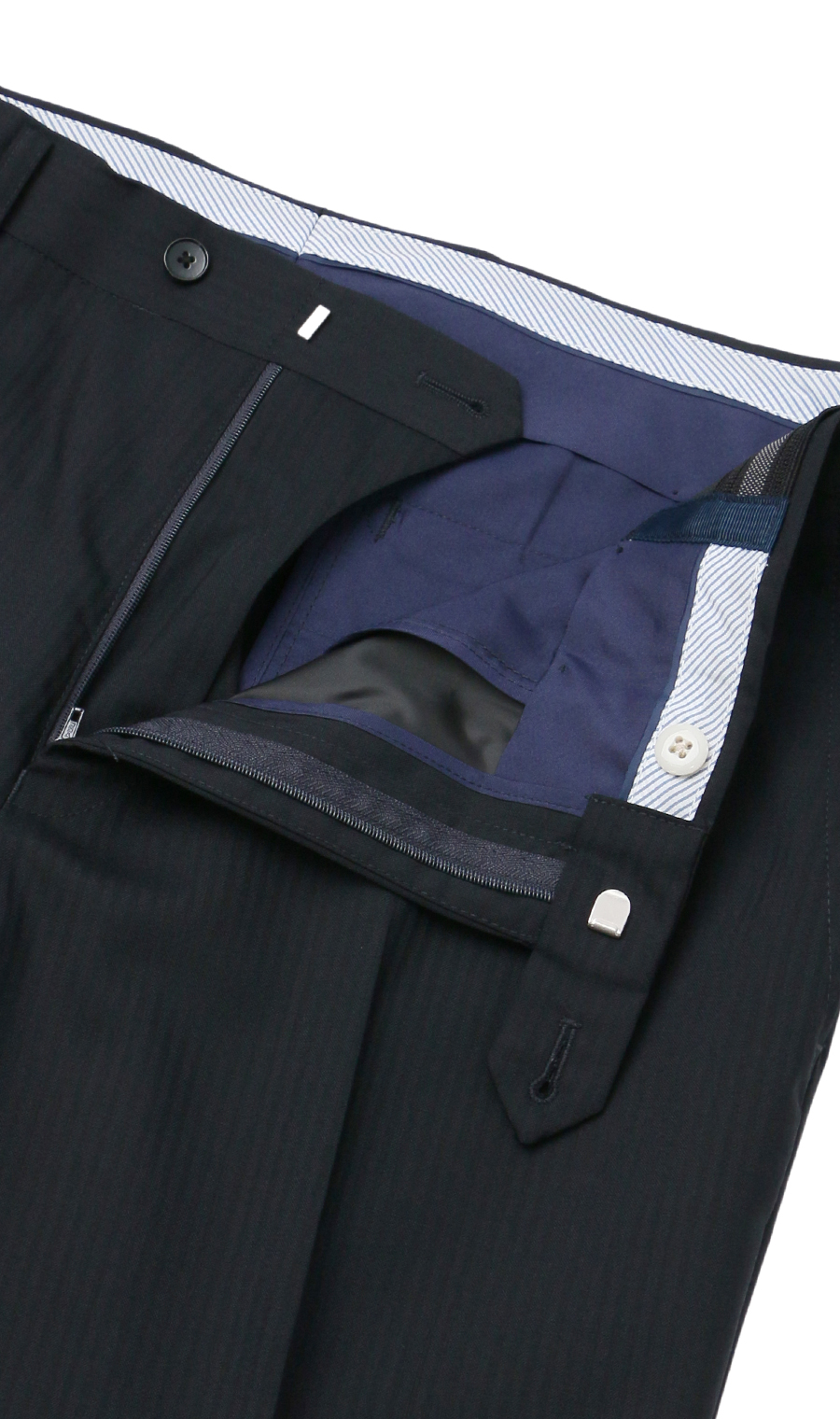 スタイリッシュスラックス【ノータック】 ネイビー 73cm