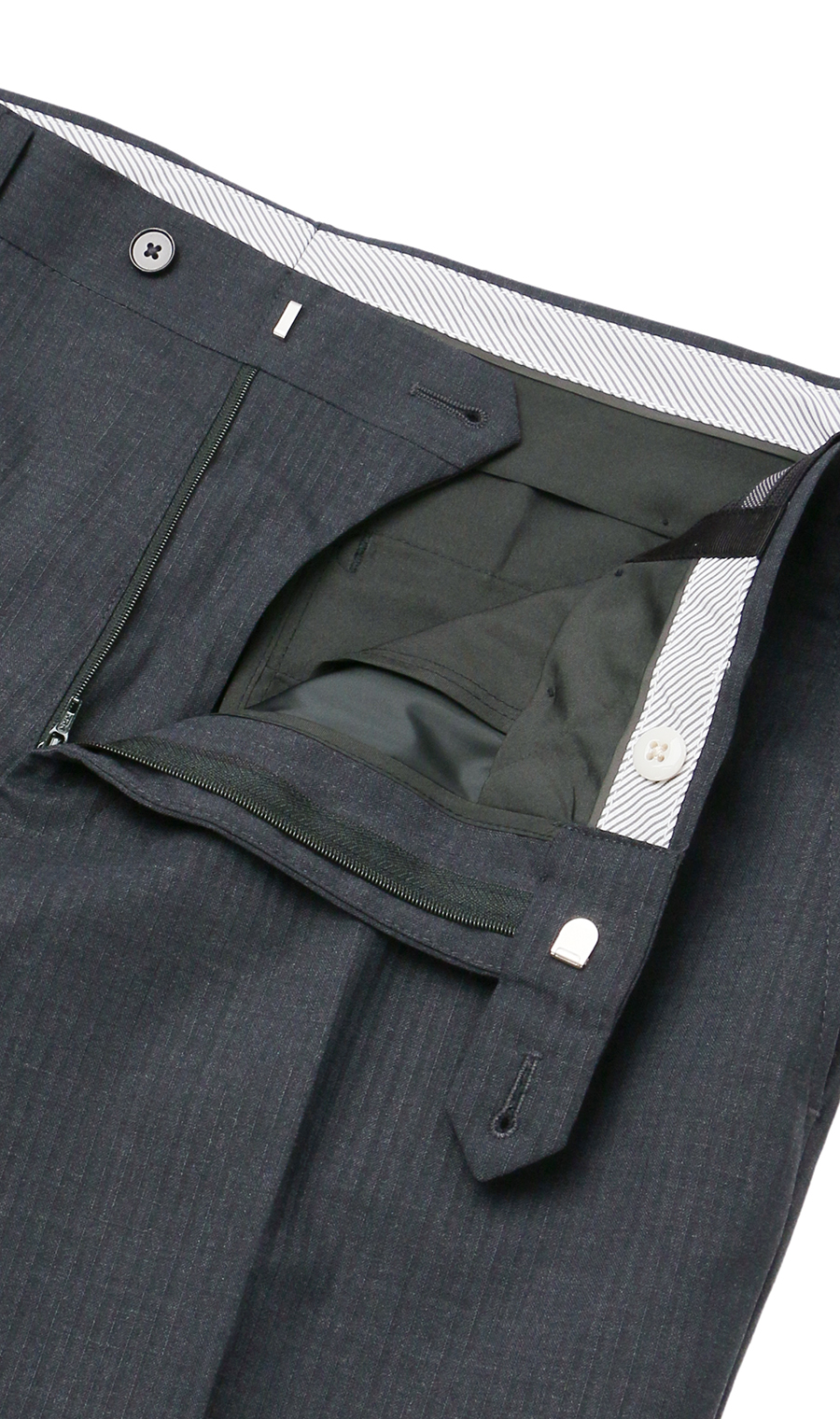 スタイリッシュスラックス【ノータック】 チャコール 73cm