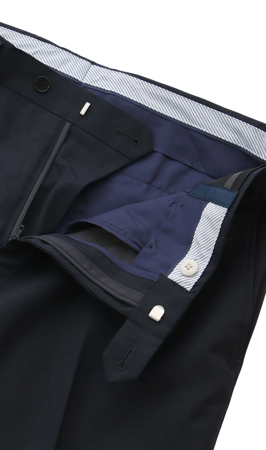 スタイリッシュスラックス【ノータック】 ネイビー 73cm