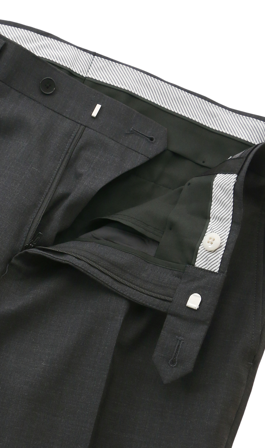 スタイリッシュスラックス【ノータック】 チャコール 73cm