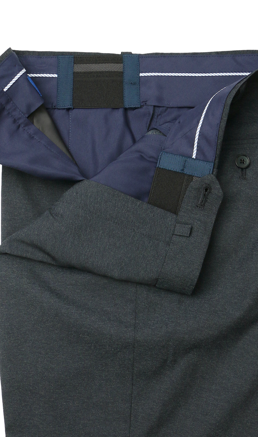 スタイリッシュスラックス【ノータック】【Plastics Smart】 ネイビー 79cm