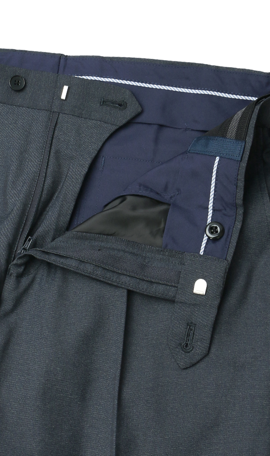 スタイリッシュスラックス【ノータック】【Plastics Smart】 ブルー 79cm