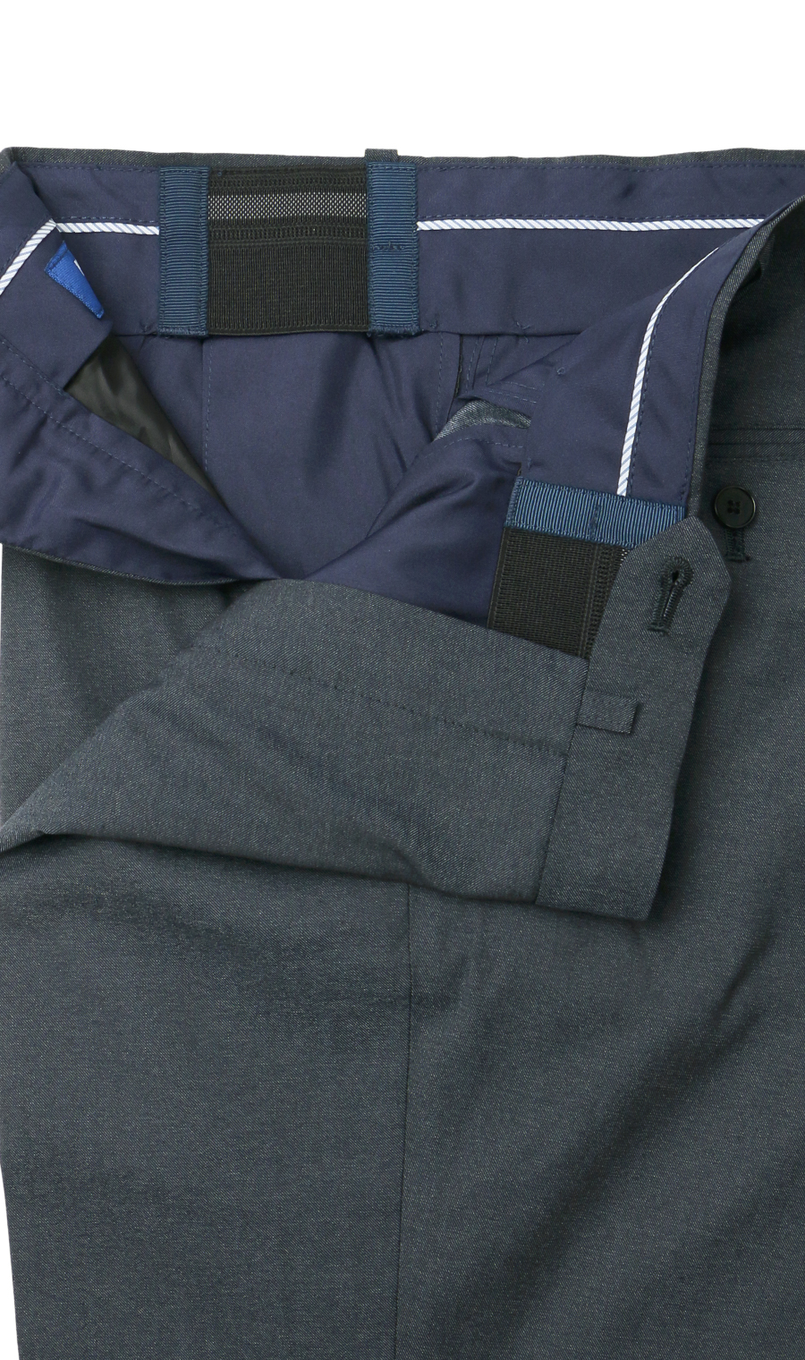 スタイリッシュスラックス【ノータック】【Plastics Smart】 ブルー 79cm