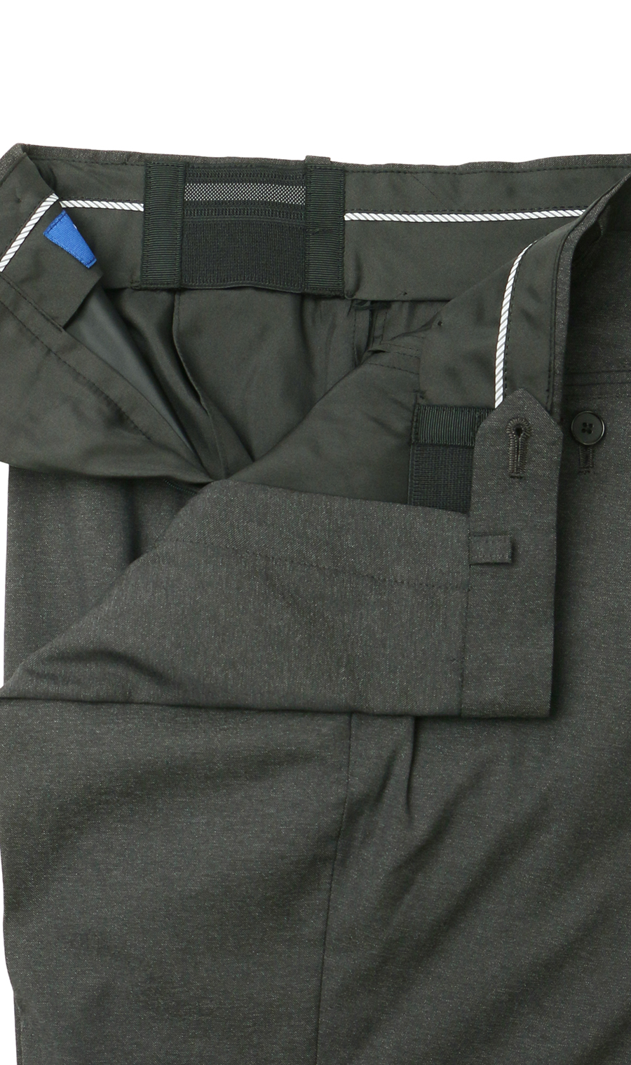 スタイリッシュスラックス【ノータック】【Plastics Smart】 チャコール 79cm