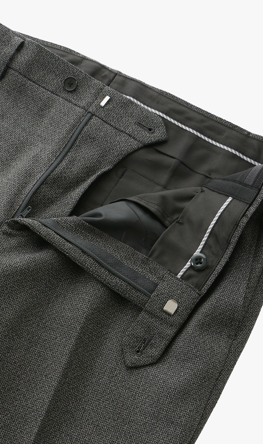 スタイリッシュスラックス【ノータック】【Plastics Smart】 グレー 73cm