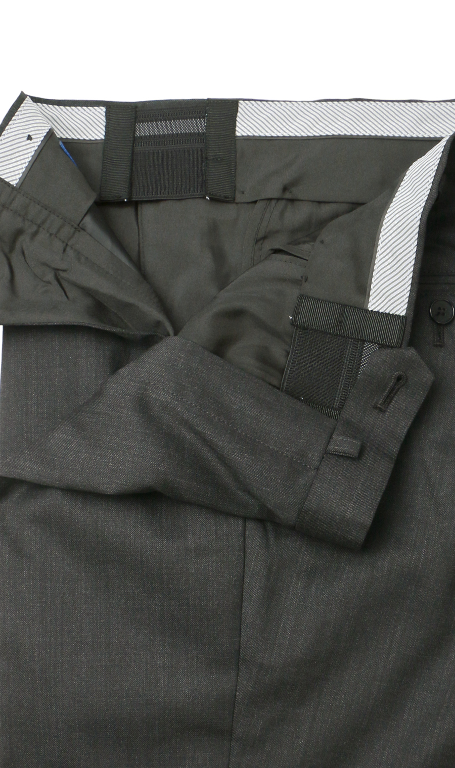 スタイリッシュスラックス【ノータック】【Plastics Smart】 チャコール 73cm