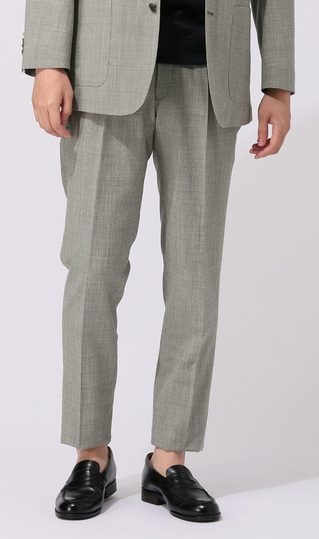 单褶锥形裤《可成套穿着》