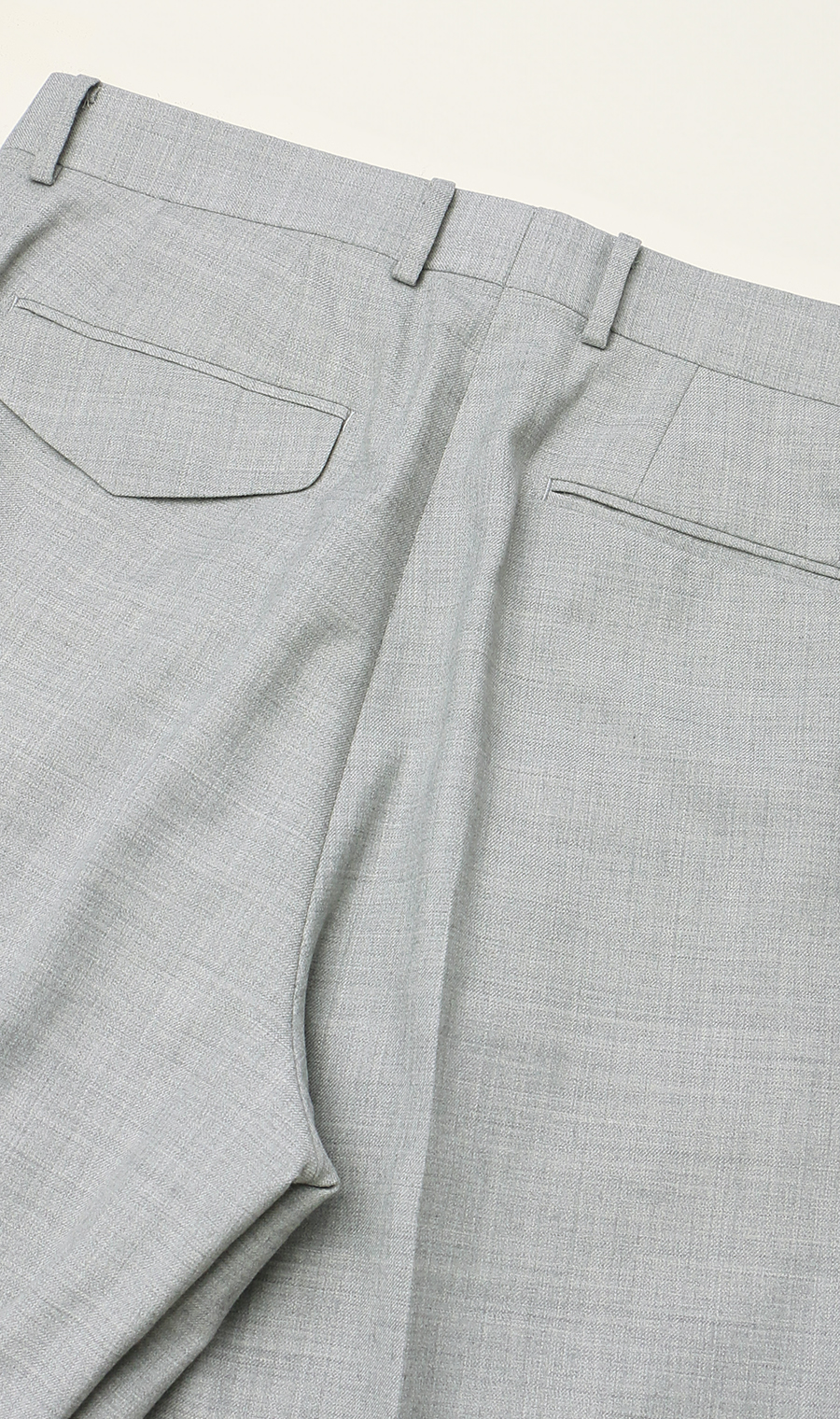 ツープリーツテーパードパンツ【トラッドスタイル】 ライトグレー S