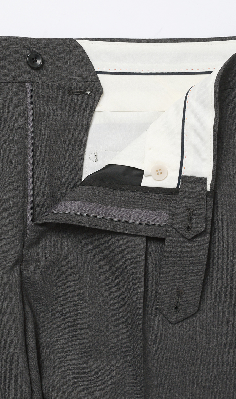 ワンプリーツテーパードパンツ グレー S